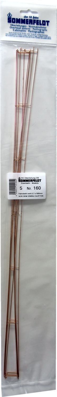 Overhead wire 0,7 x 500 mm (5 pieces) {# 160}