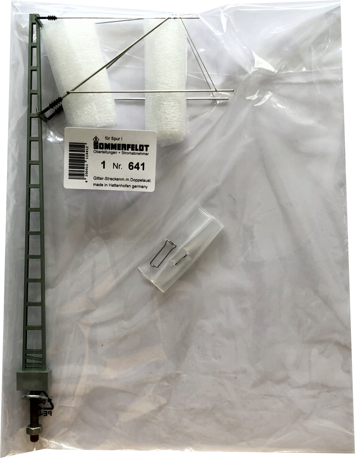 Gitter-Streckenmast Spur 1 mit Doppelausleger (1 Stück) {# 641}