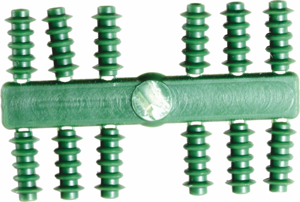 Rillen-Isolator Spur 0, grün 4,5 x 9,6 mm (24 Stück) {# 850}
